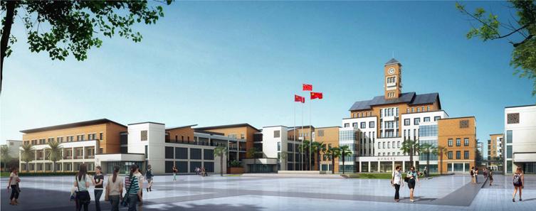 兴宁市实验中学、实验小学和实验幼儿园在保证互不干扰的间距下,巧妙地整合于同一地块,在满足整体风格、建筑空间、交通组织和谐统一的前提下,各单位又各具识别性,达到了个性鲜明又和谐统一的项目效果,并且有效节约了土地资源,体现了和而不同的设计思路。