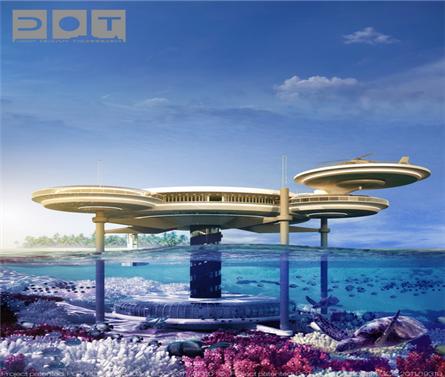 迪拜铁饼水下酒店建筑方案设计