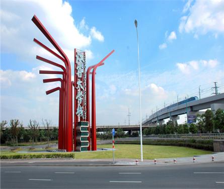 江宁龙眠大道之大学城入口标志构架
