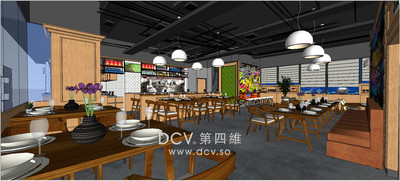 西安独一无二的主题餐厅设计-咸阳飞象披萨（财富中心店）