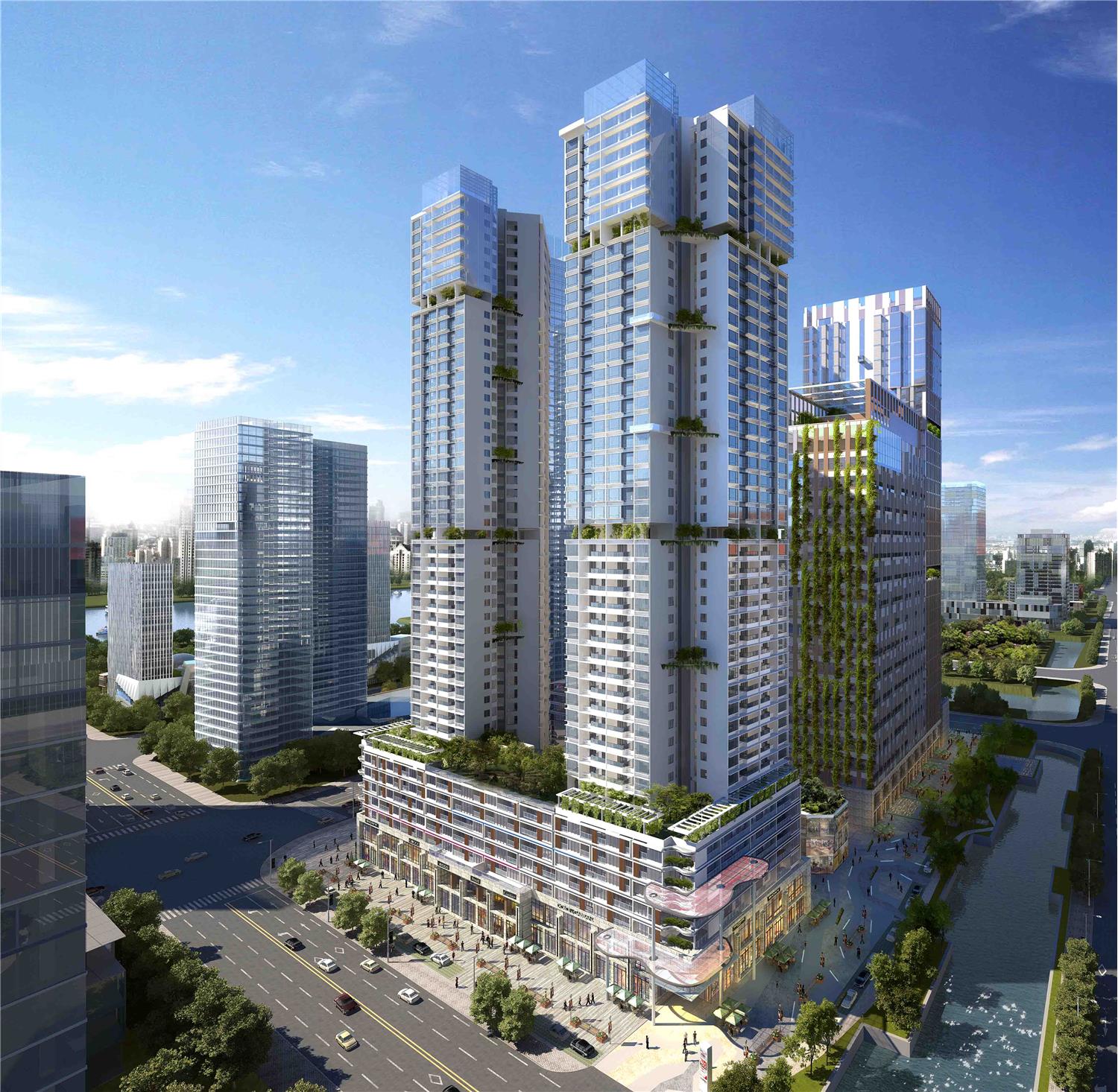 金盘网图片 绿地越秀海玥概念规划-超高层住宅,高中低区户型的差异化设计