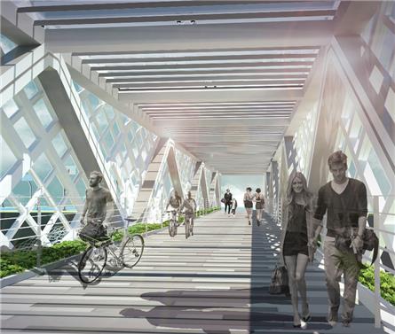 南山区地铁上盖市政体育公园人行天桥工程项目