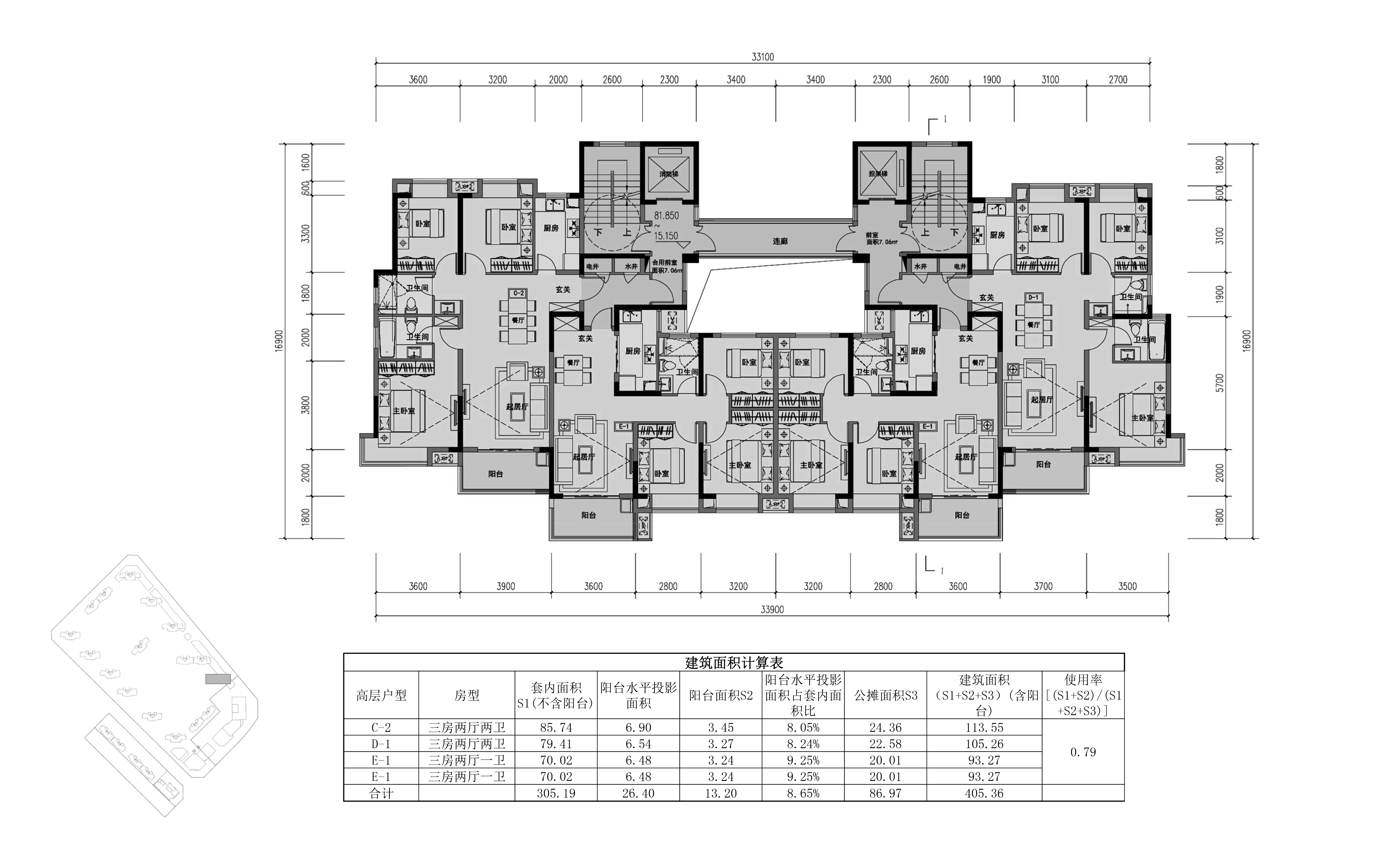 宜昌建投时代印户型图图片