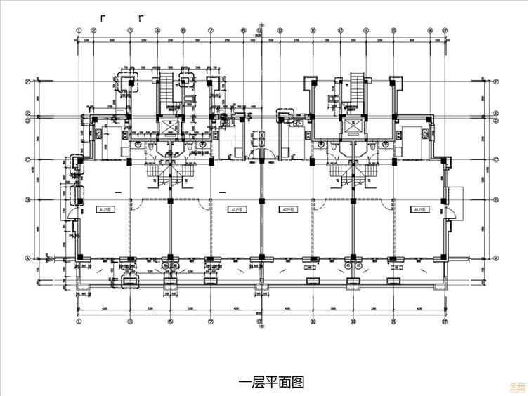 福州淮安二期B17#楼（叠拼）样板房原始平、立、剖面图_01.png