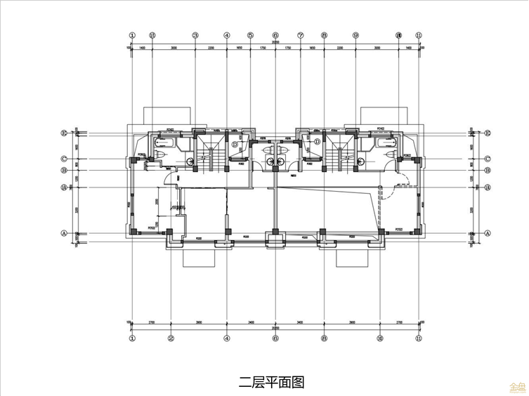 福州淮安二期B39#楼（联排）样板房原始平、立、剖面图_04.png