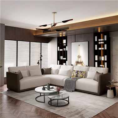 布艺沙发简约现代客厅转角组合套装网红款轻奢风格家具