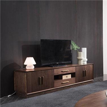 现代极简实木电视柜