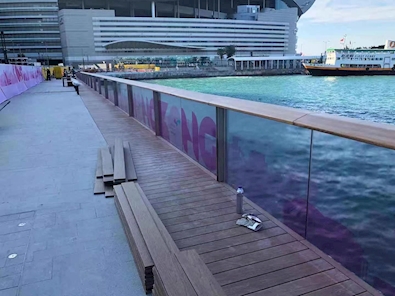 香港湾仔码头西海岸栏杆-杰富玻璃夹胶玻璃